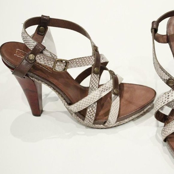 UGG AUSTRALIA Collection MADE IN ITALY Snake Skin GEMMA Sandals HEELS